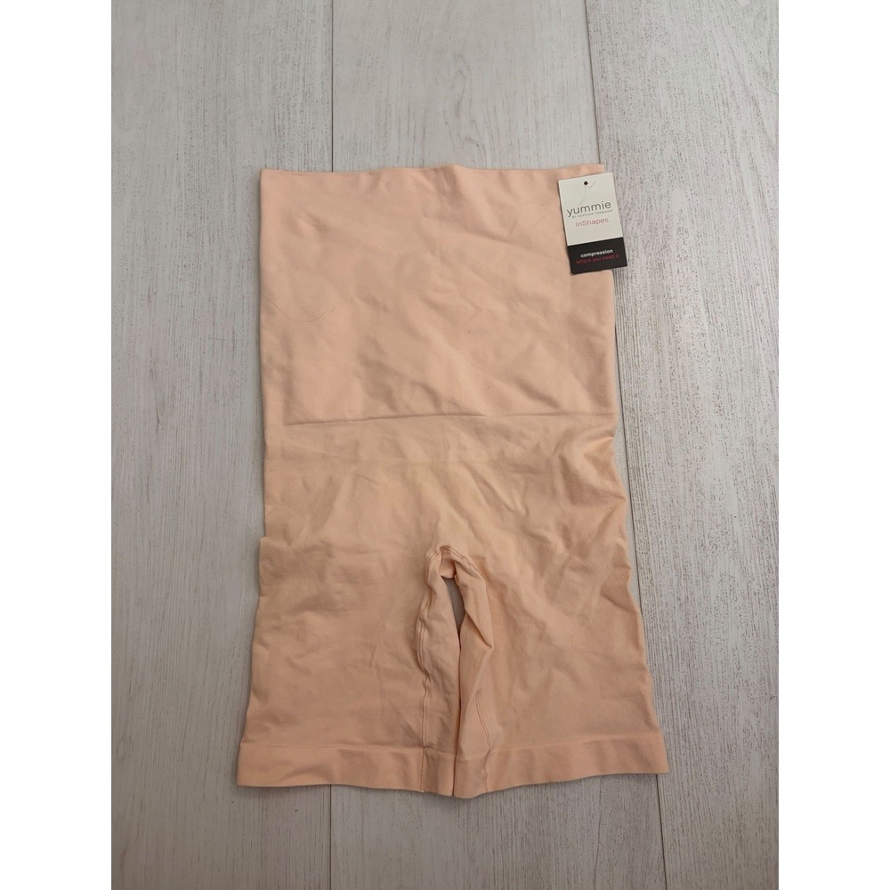 Yummie by Heather Thomson Cleo High Waist Shaping Shorts Sz‎ S/M Naked Nude